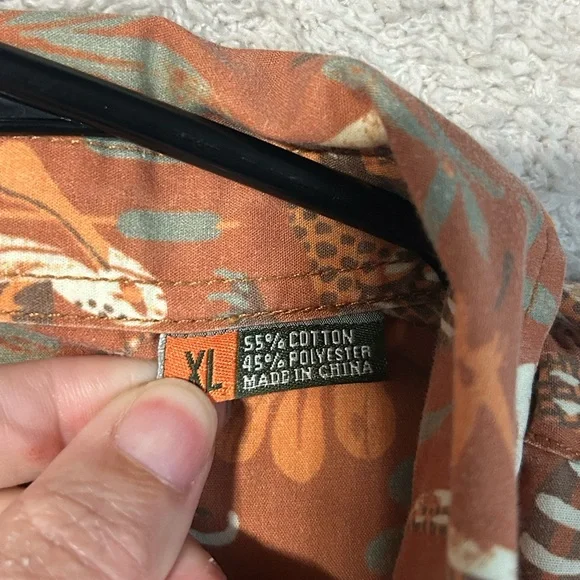 Howler Brothers Shirt Mens XL Alligator Palm Tree Mansfield All Over Print Vaca - Picture 4 of 7